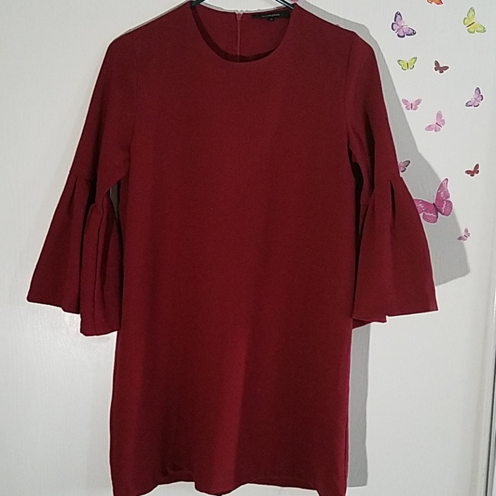 Olivaceous Longshirt Bellsleeve Dress